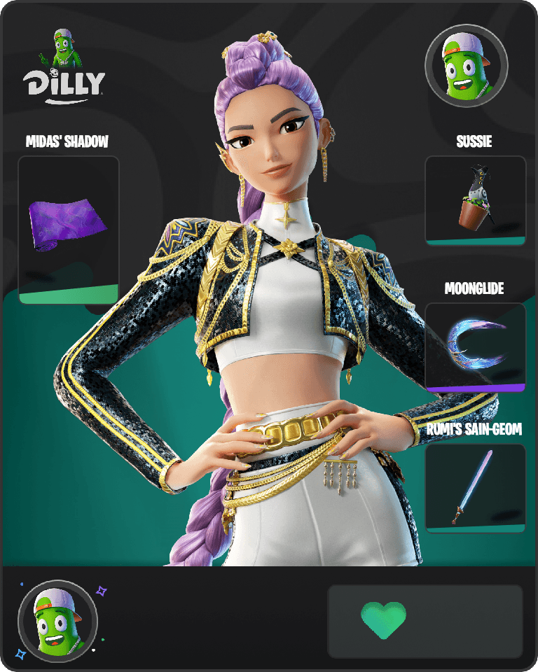 Golden Rumi Fortnite combo