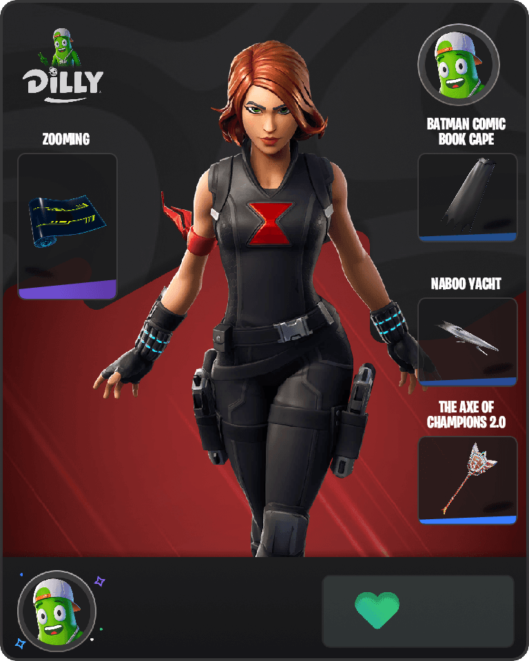 Black Widow Outfit Fortnite combo