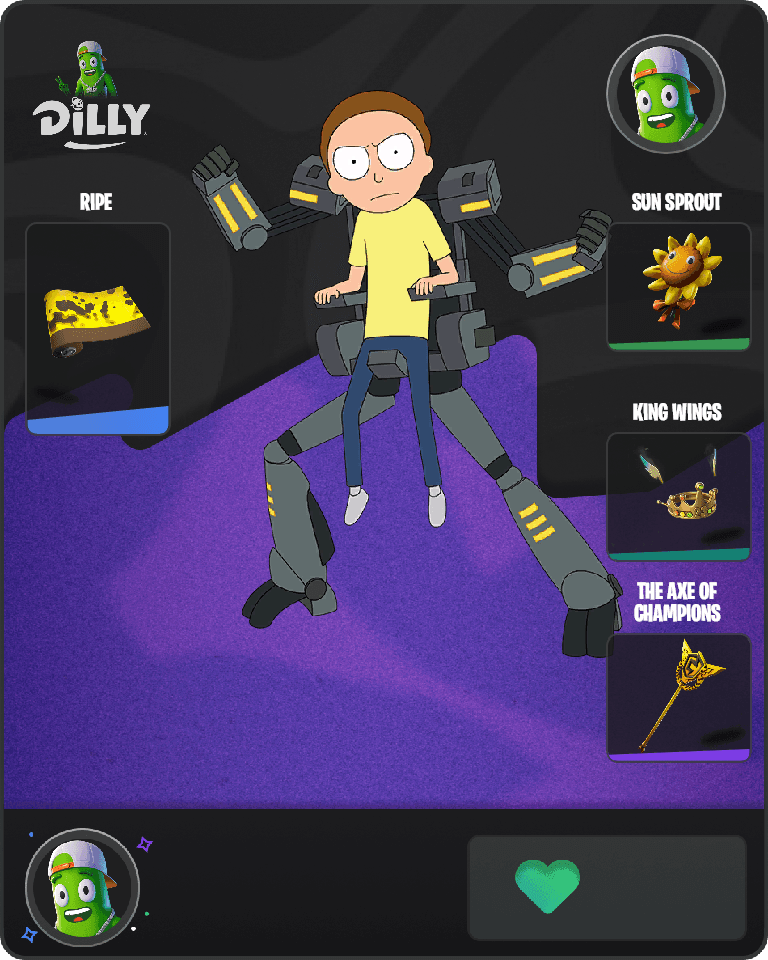 Mecha Morty Fortnite combo