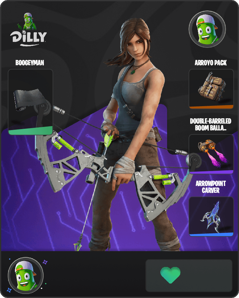 Lara Croft Fortnite combo