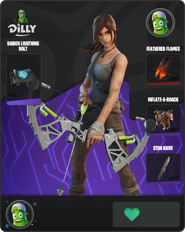 Lara Croft Fortnite combo
