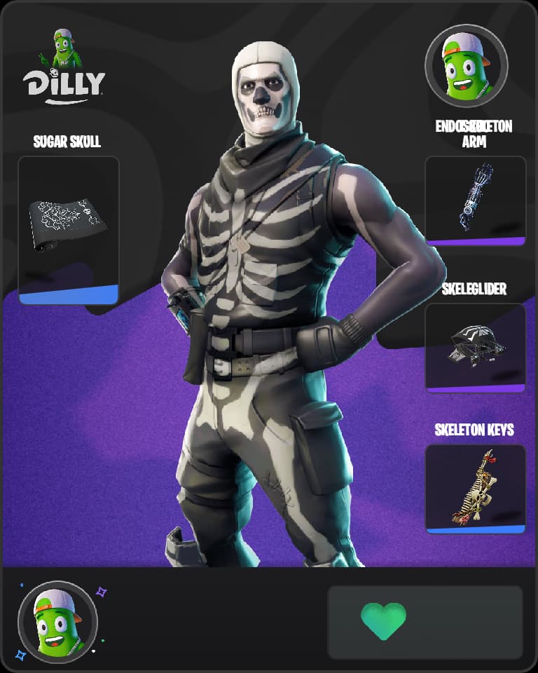 Skull Trooper Fortnite skin combo