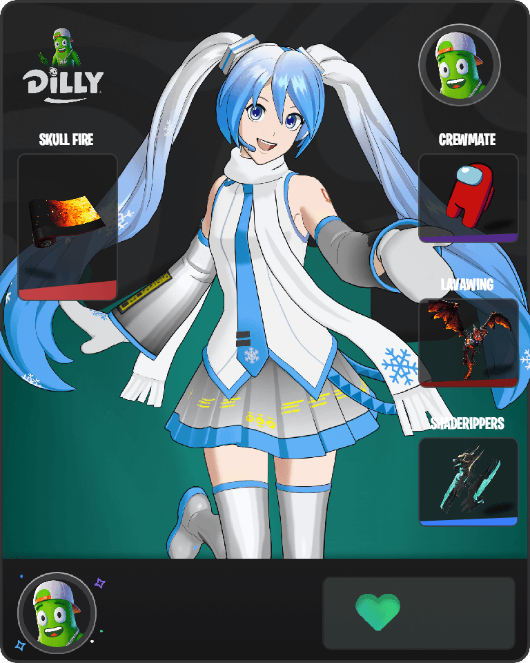 Snow Miku Fortnite combo