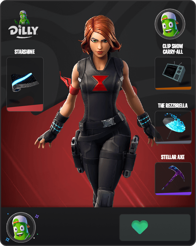 Black Widow Outfit Fortnite combo