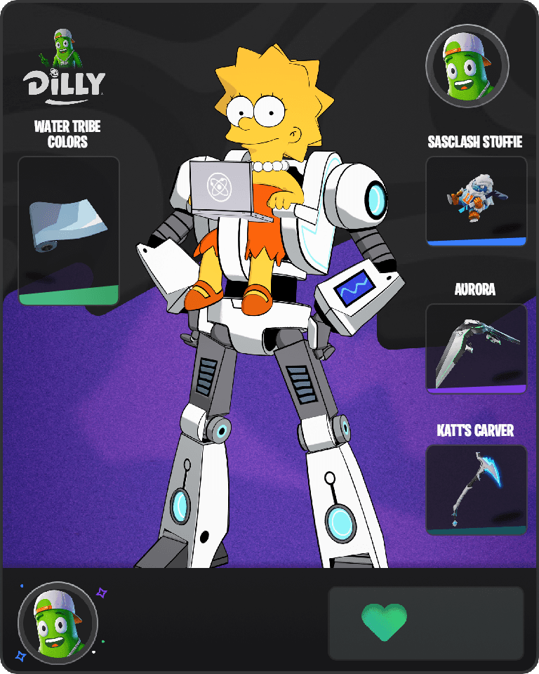 Lisa Simpson Fortnite combo