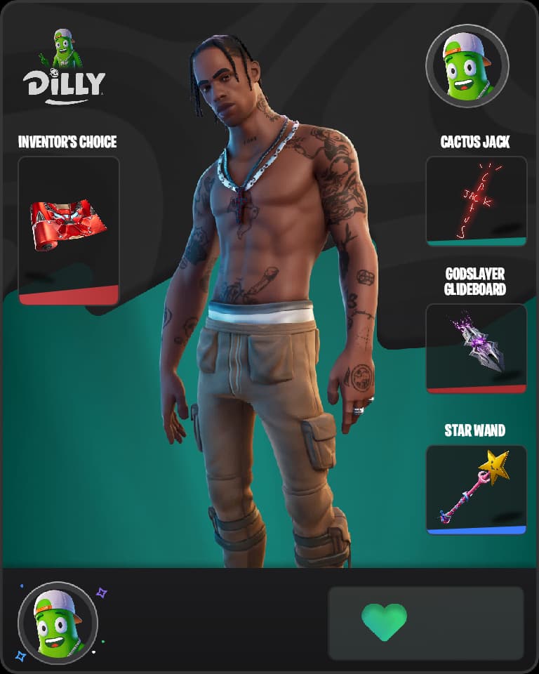 Travis Scott Fortnite skin combo