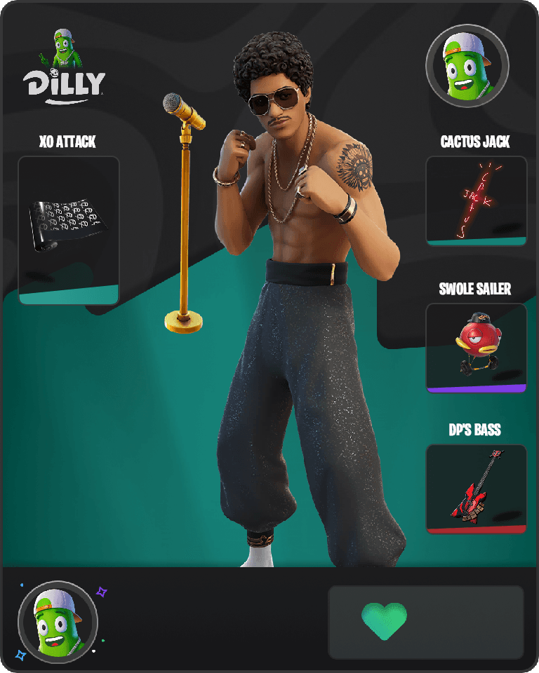 Bruno Mars Fortnite combo