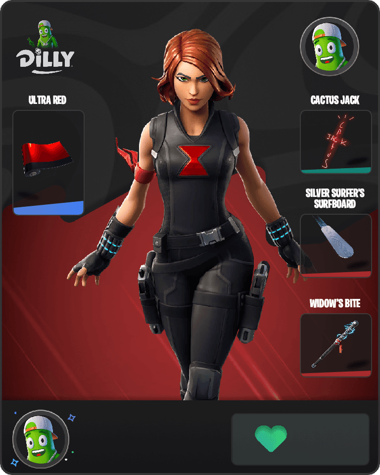 Black Widow Outfit Fortnite combo