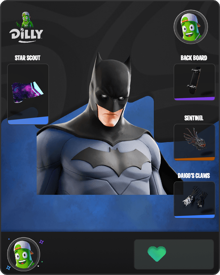 Batman Comic Book Outfit Fortnite combo
