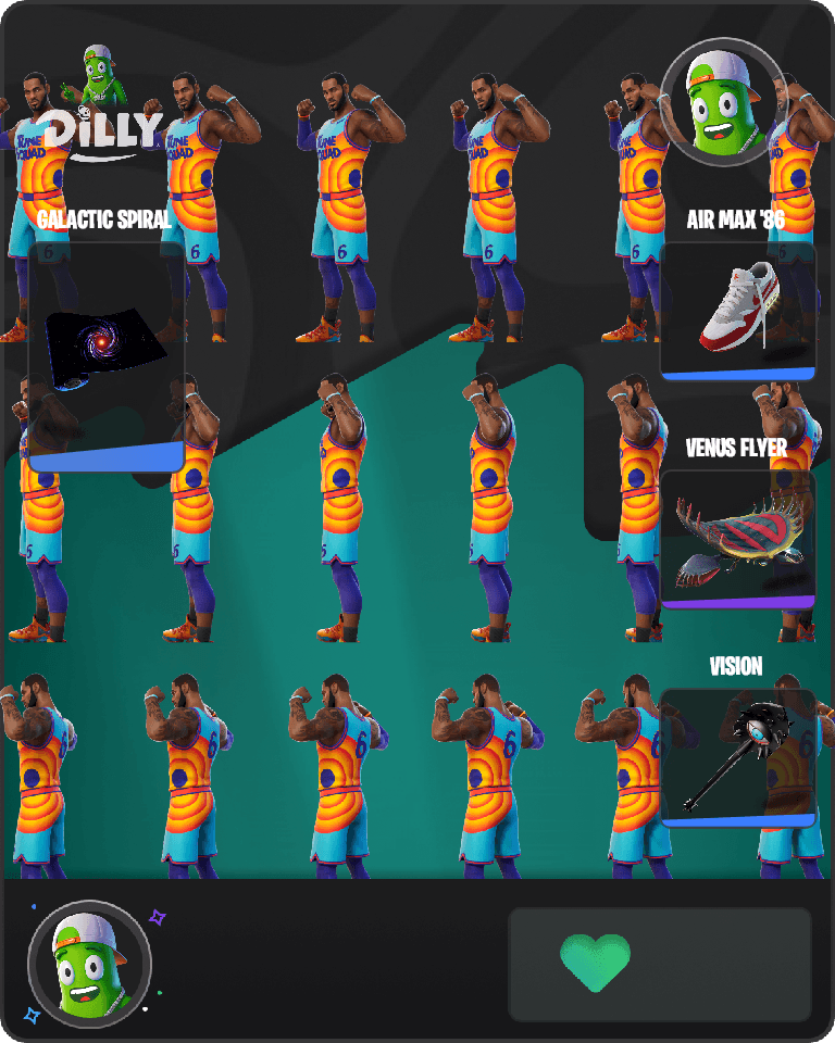 Tune Squad LeBron Fortnite combo