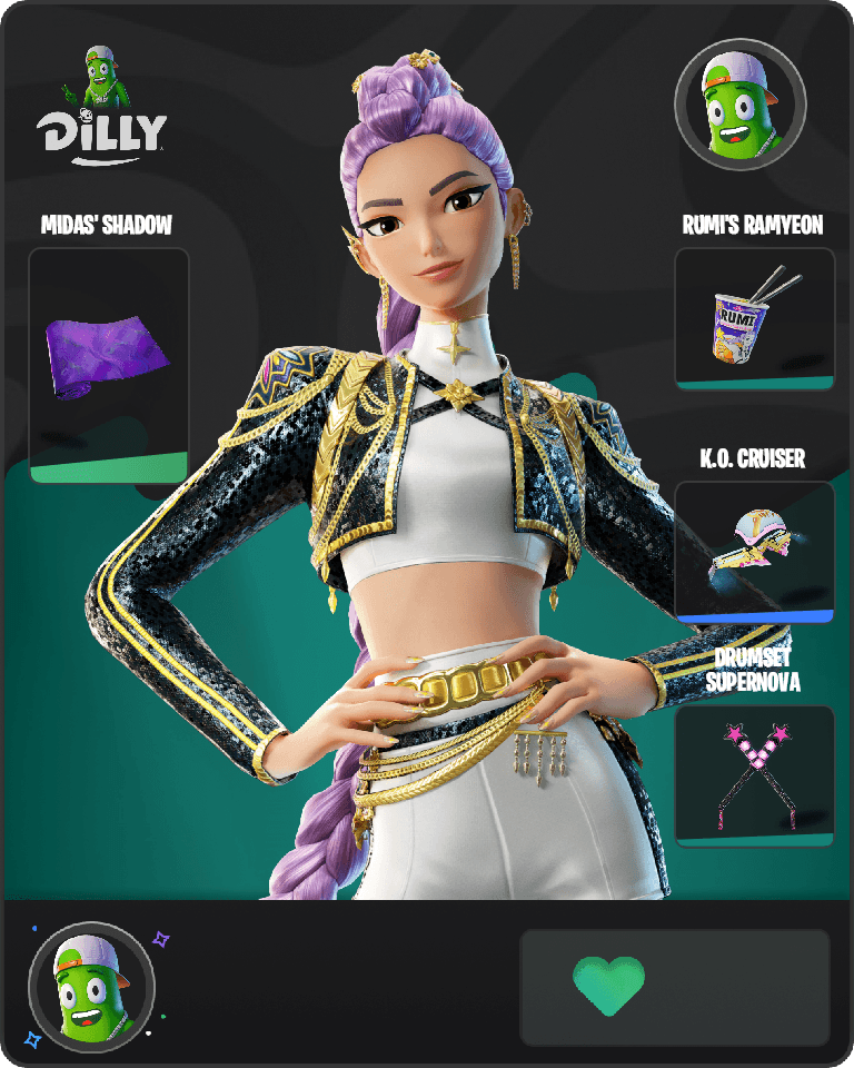 Golden Rumi Fortnite combo
