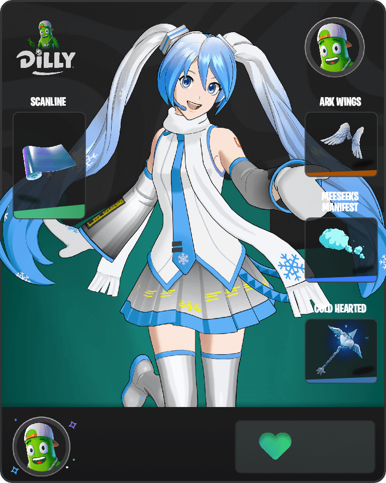 Snow Miku Fortnite combo