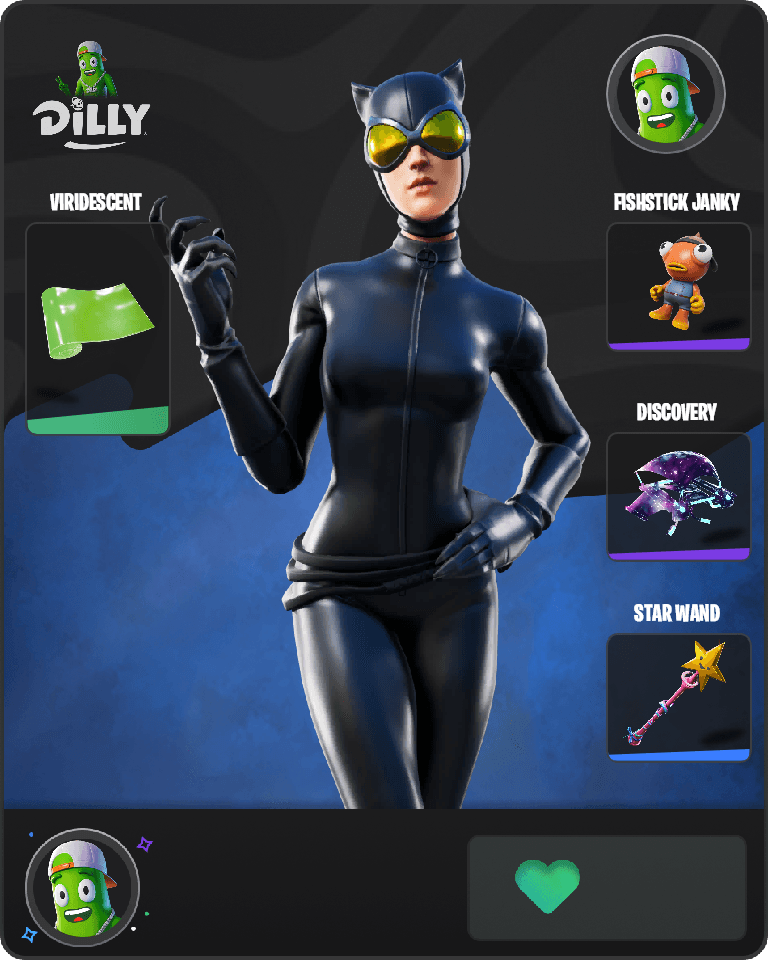 Catwoman Comic Book Outfit Fortnite combo