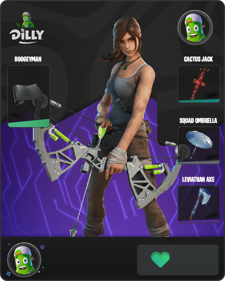 Lara Croft Fortnite combo