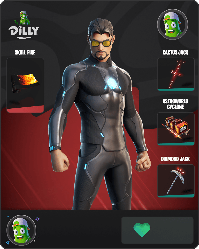 Tony Stark Fortnite combo