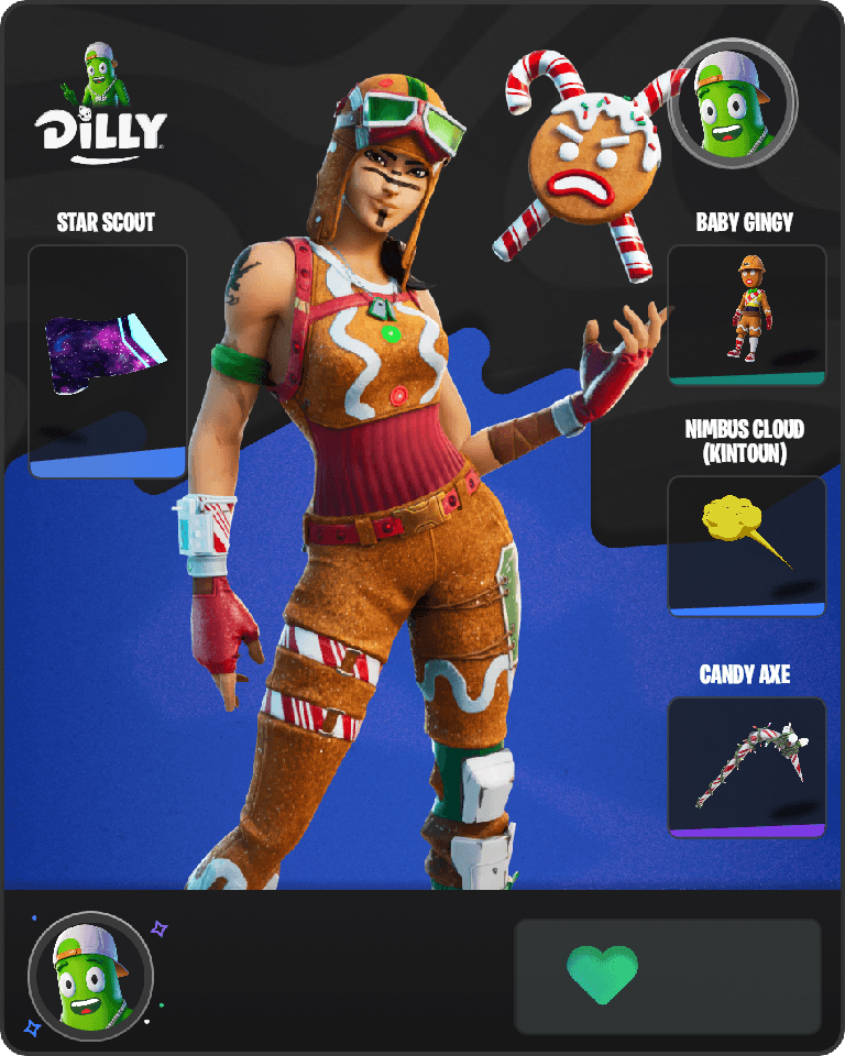 Gingerbread Raider Fortnite combo