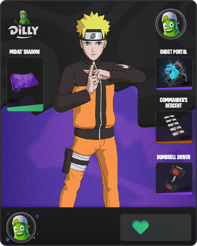 Naruto Uzumaki Fortnite combo
