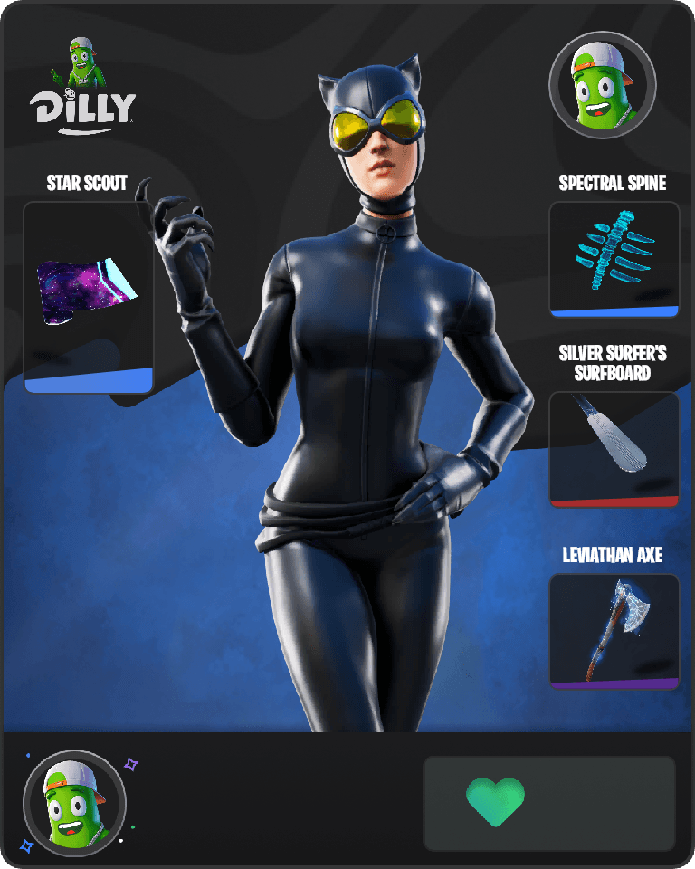 Catwoman Comic Book Outfit Fortnite combo