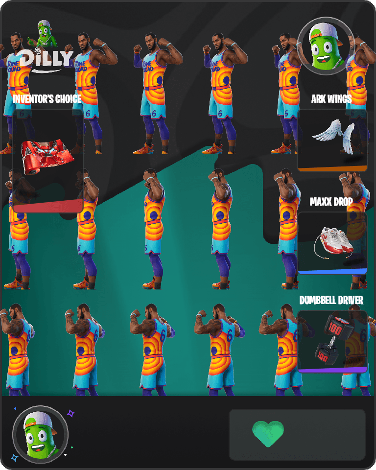 Tune Squad LeBron Fortnite combo