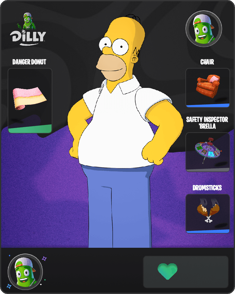 Homer Simpson Fortnite combo