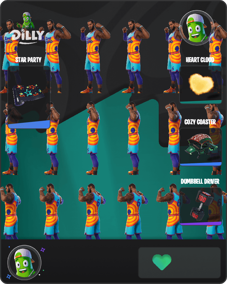Tune Squad LeBron Fortnite combo
