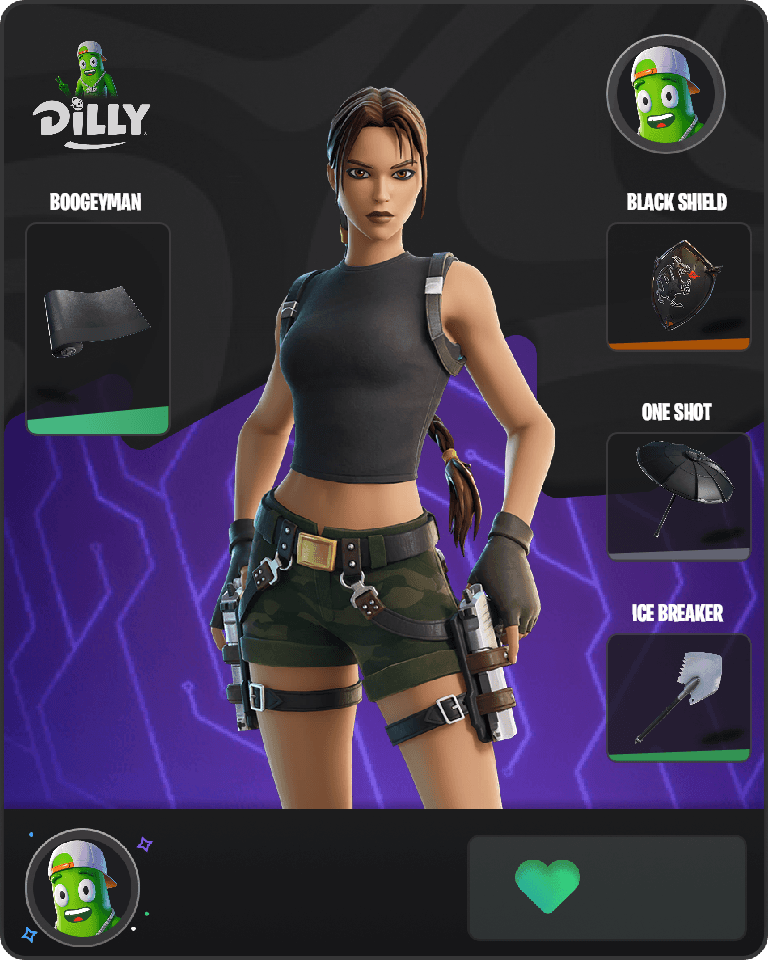 Lara Croft (2000s) Fortnite combo