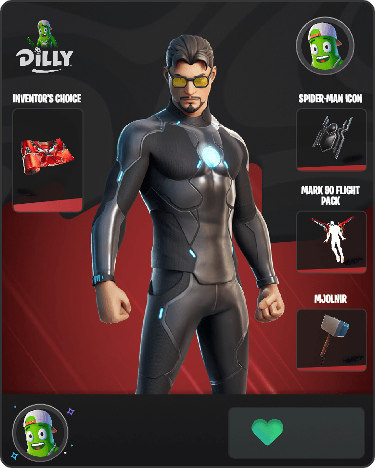 Tony Stark Fortnite combo