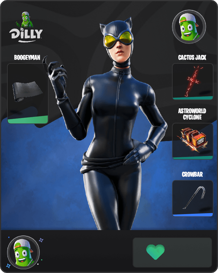 Catwoman Comic Book Outfit Fortnite combo