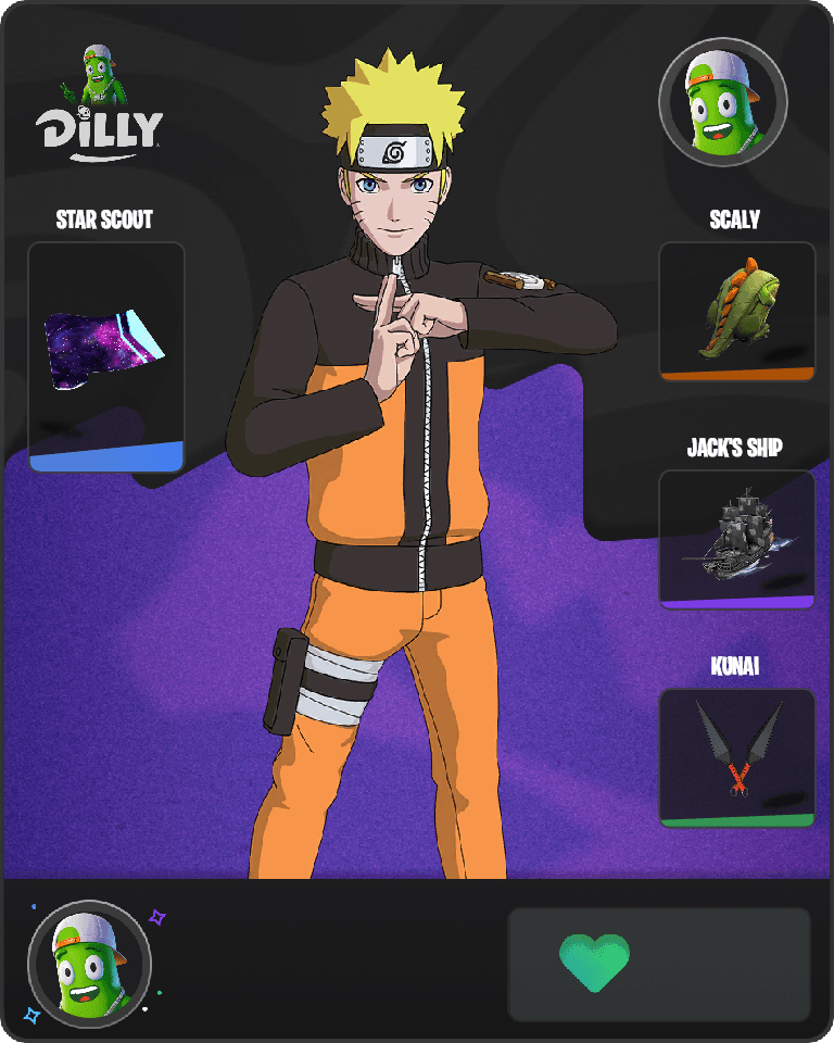 Naruto Uzumaki Fortnite combo