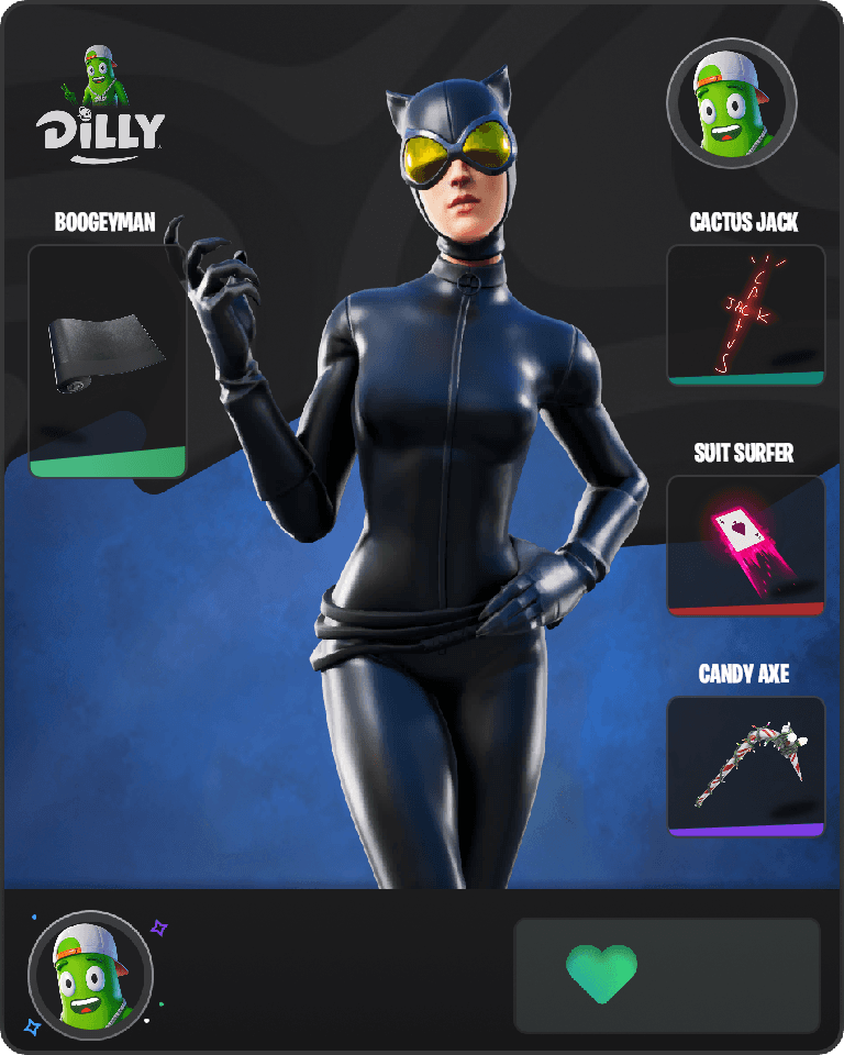 Catwoman Comic Book Outfit Fortnite combo
