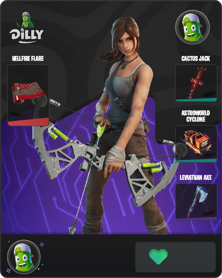 Lara Croft Fortnite combo