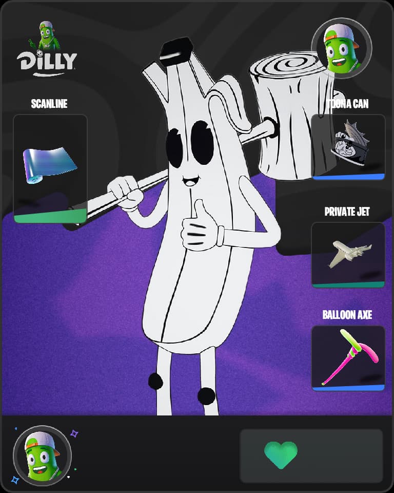 Toon Peely Fortnite skin combo