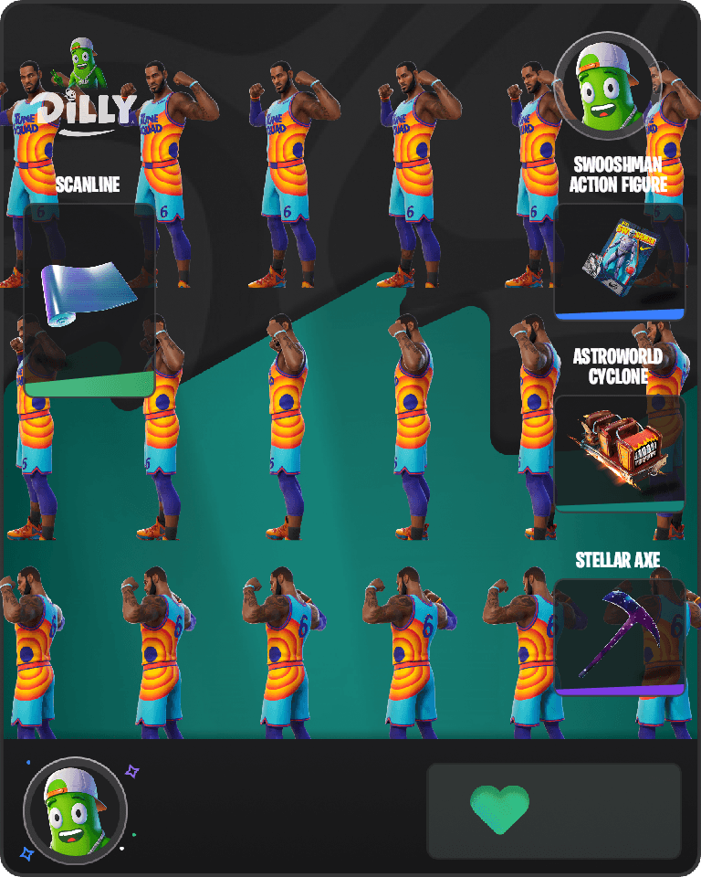 Tune Squad LeBron Fortnite combo