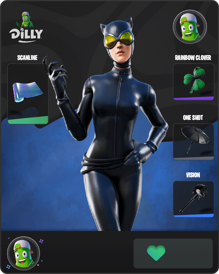 Catwoman Comic Book Outfit Fortnite combo