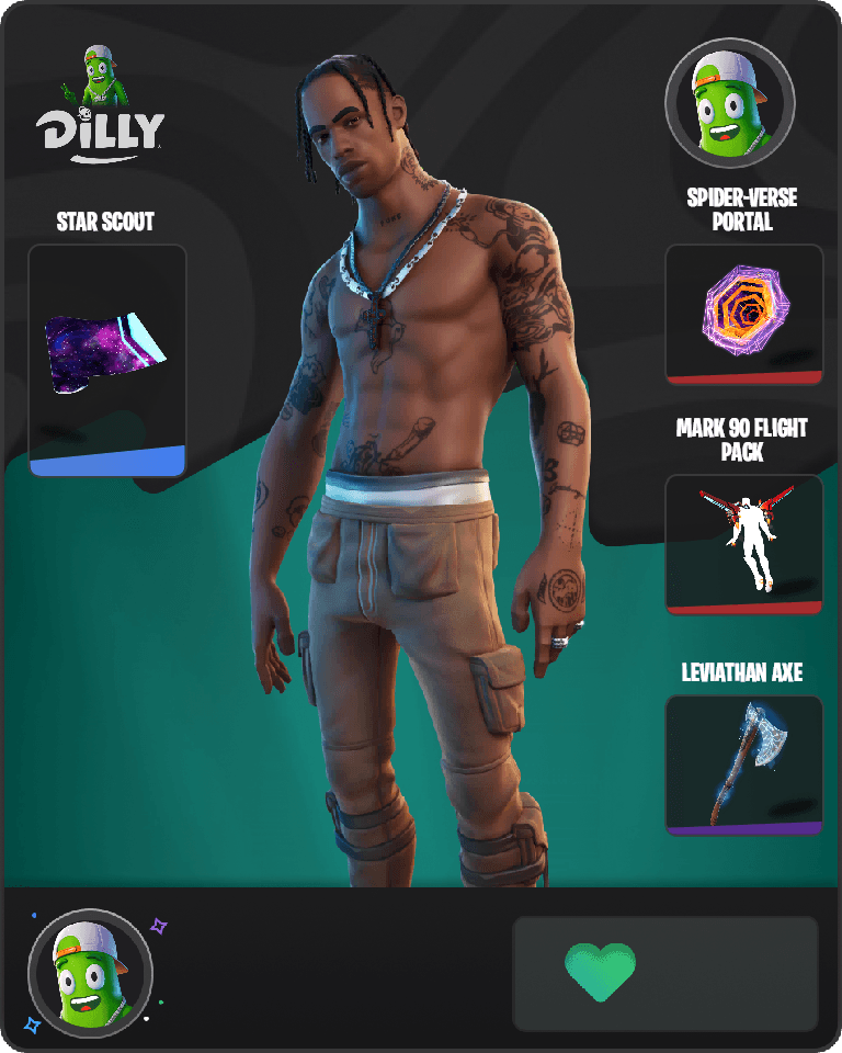 Travis Scott Fortnite combo