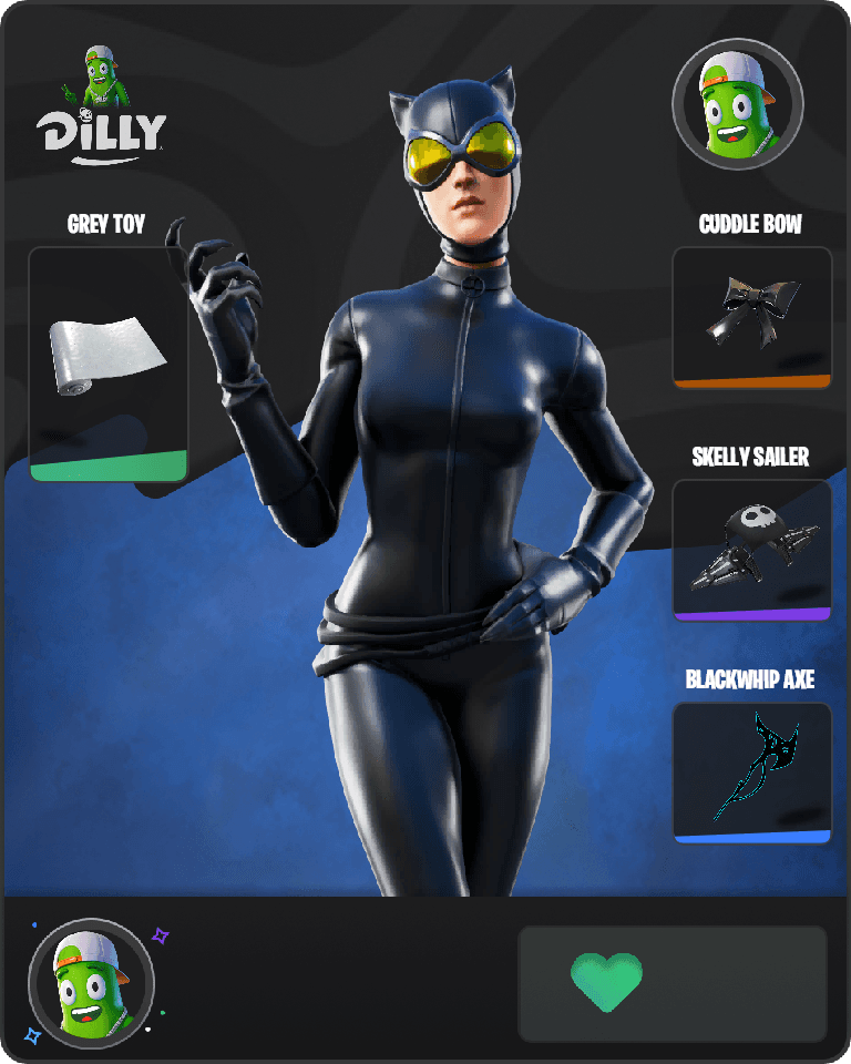 Catwoman Comic Book Outfit Fortnite combo