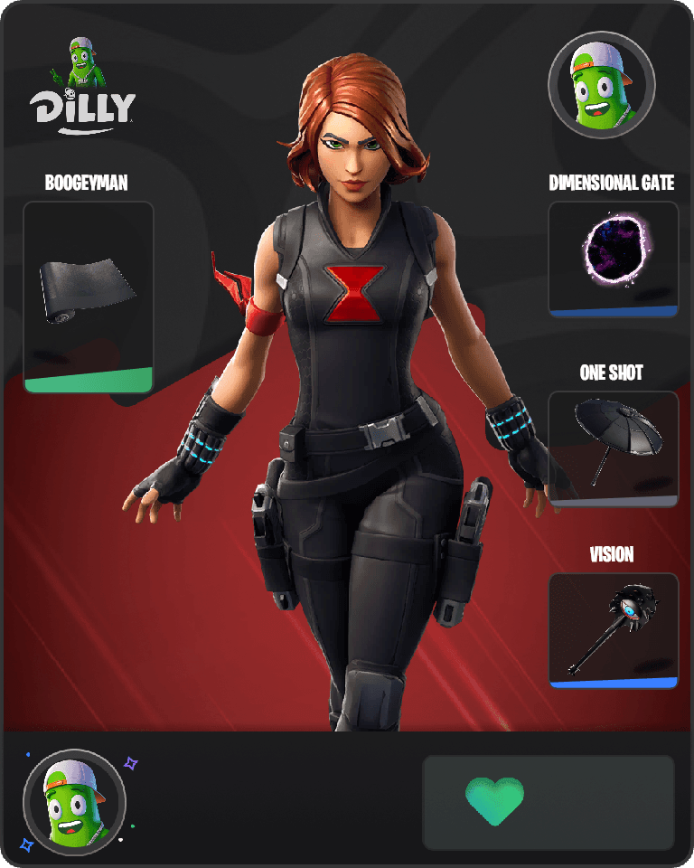 Black Widow Outfit Fortnite combo
