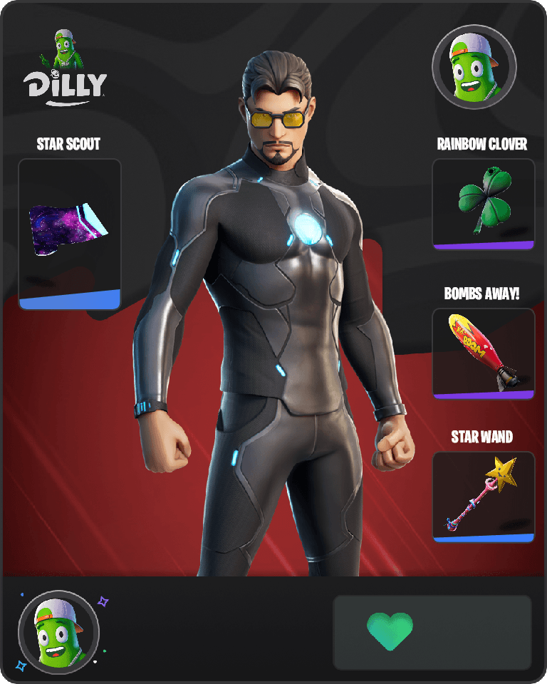 Tony Stark Fortnite combo