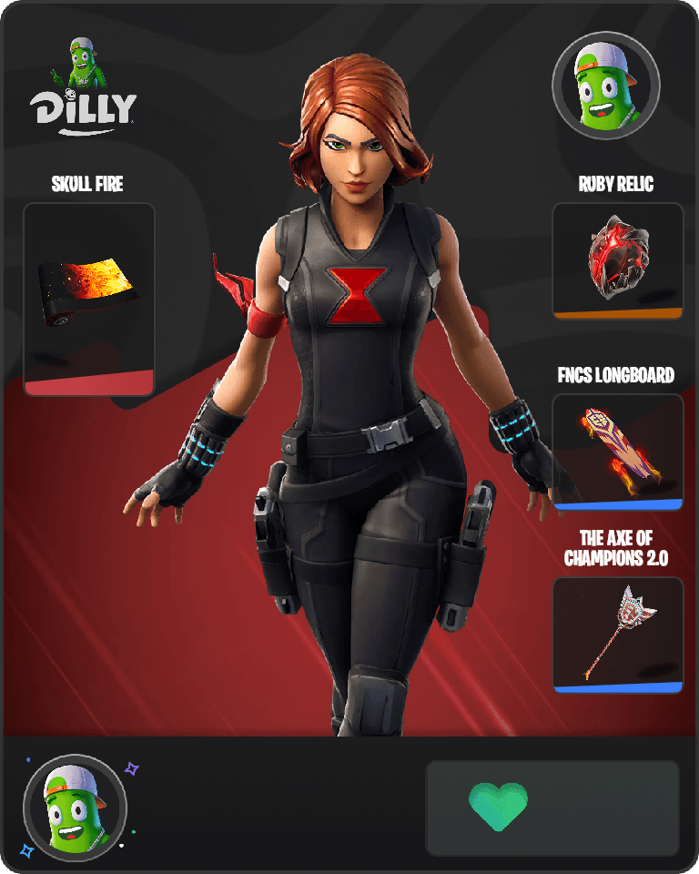 Black Widow Outfit Fortnite combo