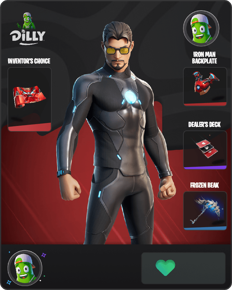 Tony Stark Fortnite combo