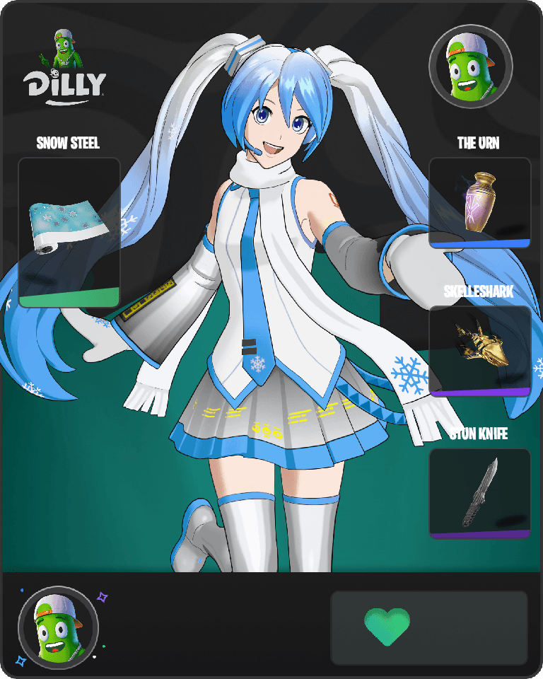 Snow Miku Fortnite combo