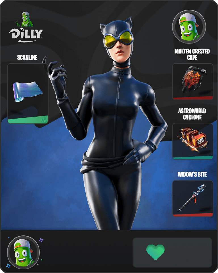 Catwoman Comic Book Outfit Fortnite combo