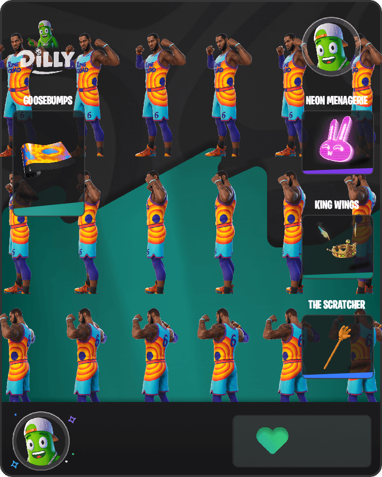 Tune Squad LeBron Fortnite combo