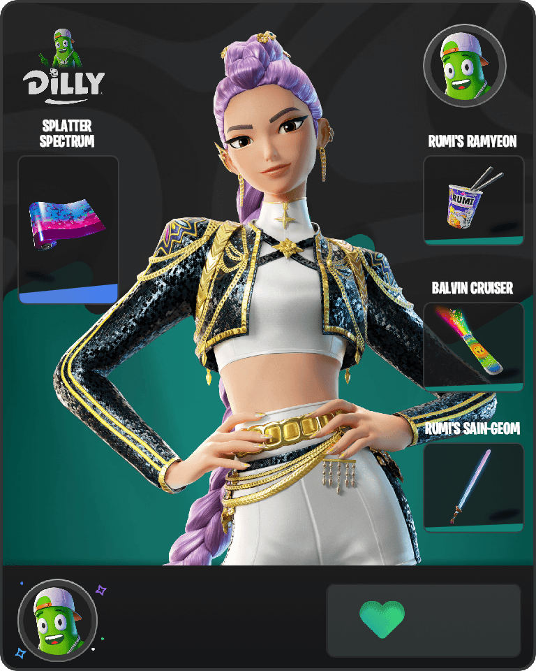 Golden Rumi Fortnite combo