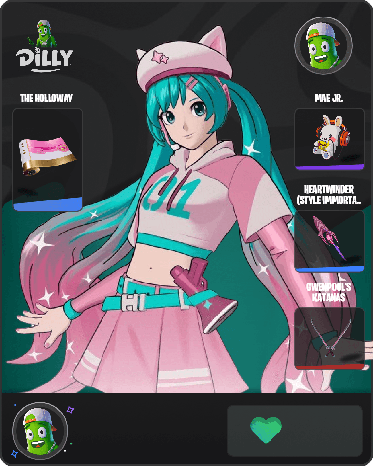 Neko Hatsune Miku Fortnite combo
