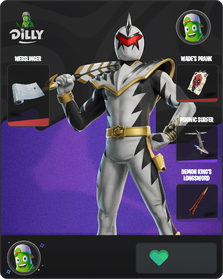 White Dino Ranger Fortnite combo