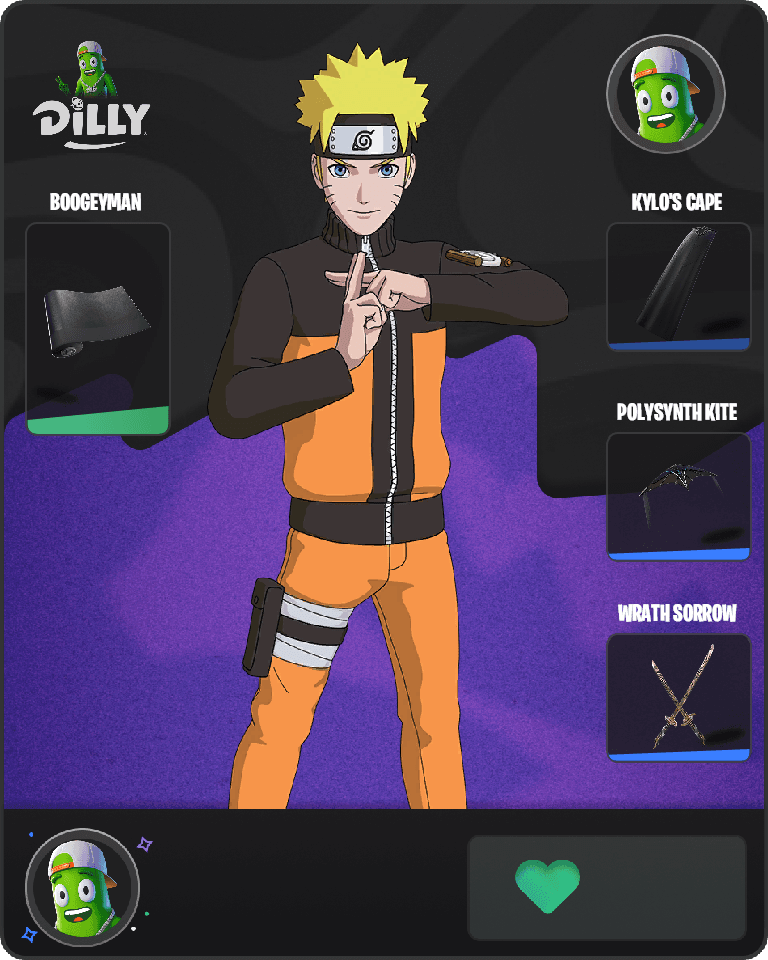 Naruto Uzumaki Fortnite combo