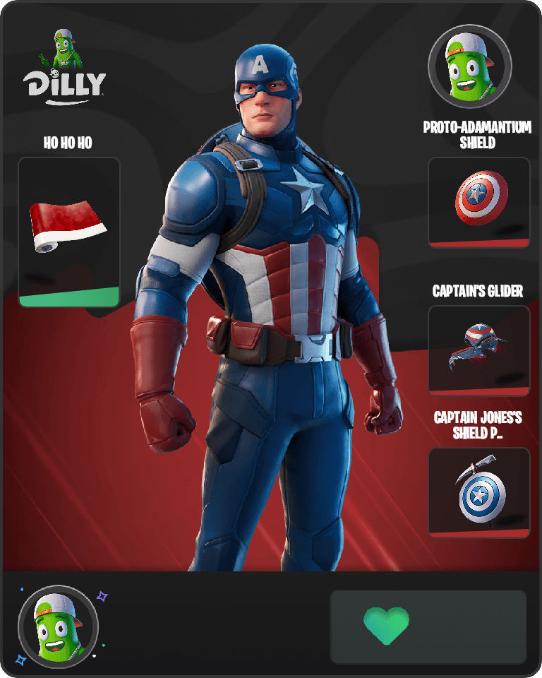 Captain America Fortnite combo