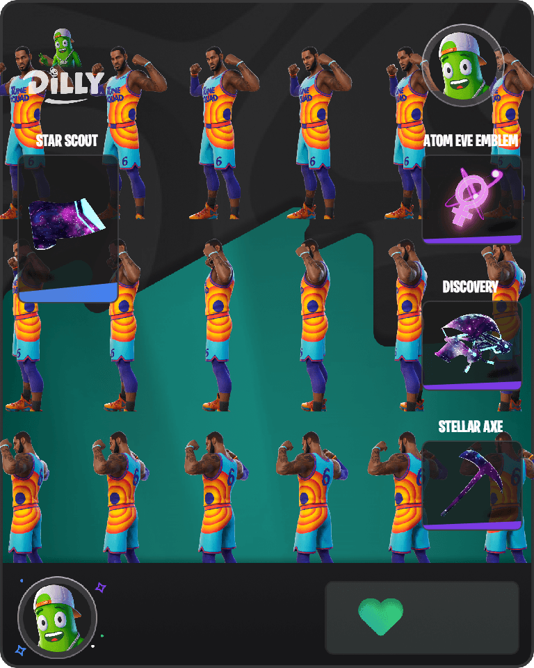 Tune Squad LeBron Fortnite combo