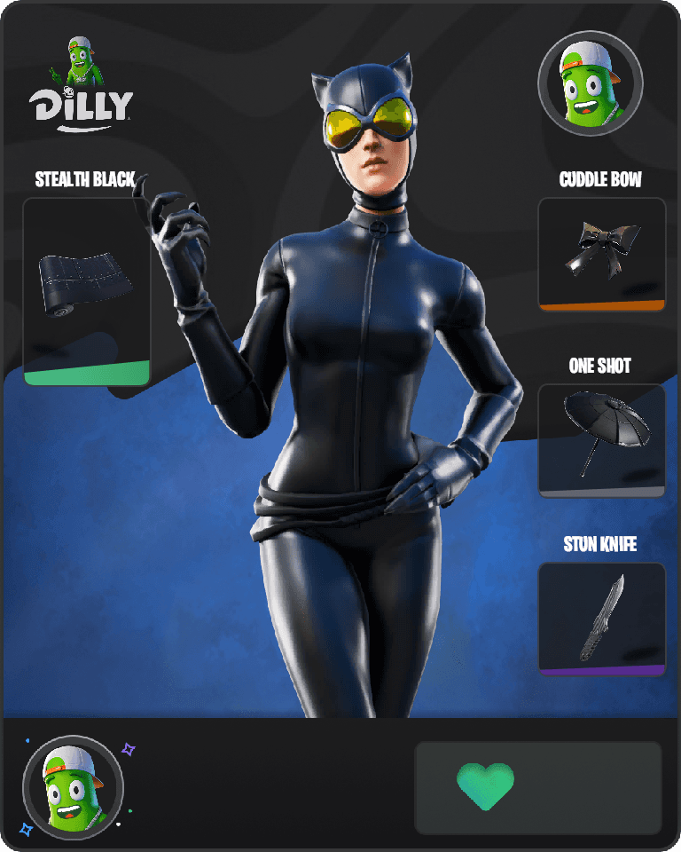 Catwoman Comic Book Outfit Fortnite combo